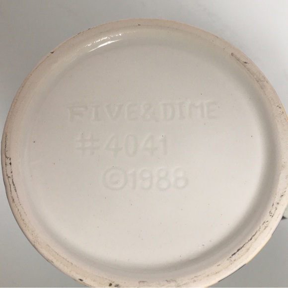 Zebra Mug Neck Handle Black White Green Ceramic Vintage 1988 Five and Dime Cup - Picture 14 of 15